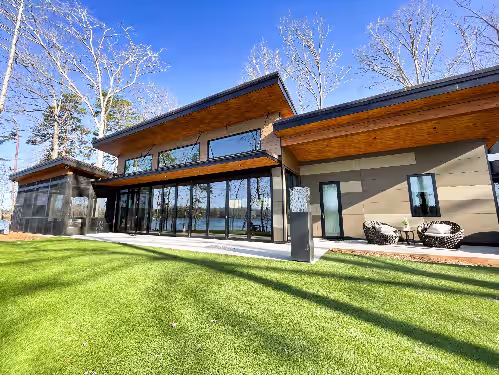 5 Modern Lakefront Luxury Oasis  270° Lake Views w/Dock & Hot Tub!