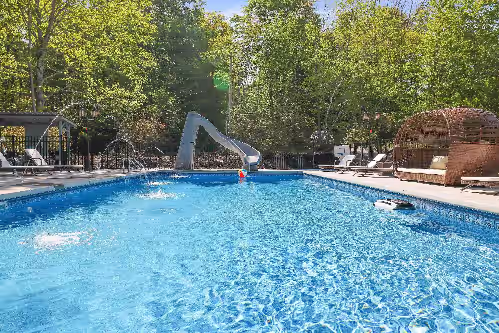 Pool at Majestic Cabin near all attractions Private PoolHot tubSaunaTheaterGameRoom