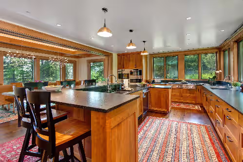 Private kitchen at Abode at Heartwood Lodge