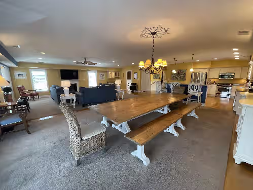 Main Suite Dining Area at Beautiful Oceanside House in Fenwick Island DE with 12 Person Hot Tub