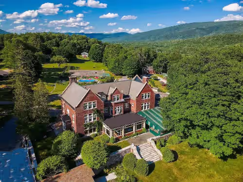 The Wilburton - #1 on Trip Advisor - Magnificent Country Inn available as Private Home for 32. Up to 100 can stay on the 30-acre Wilburton resort. Family Reunions, Corporate Retreats. Weddings. Indoor & outdoor pool